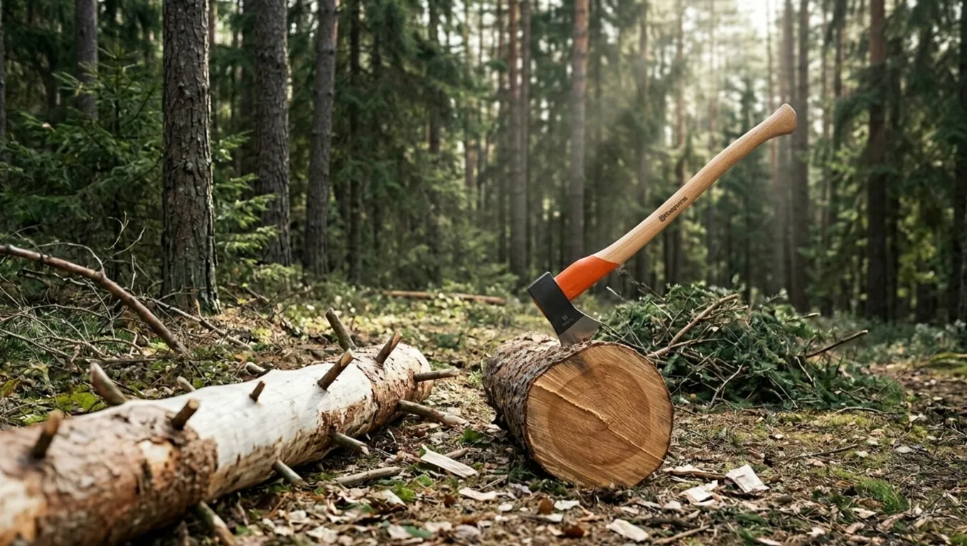Husqvarna Forest Axe ръчно кована шведска стомана Hults Bruks – hickory дръжка