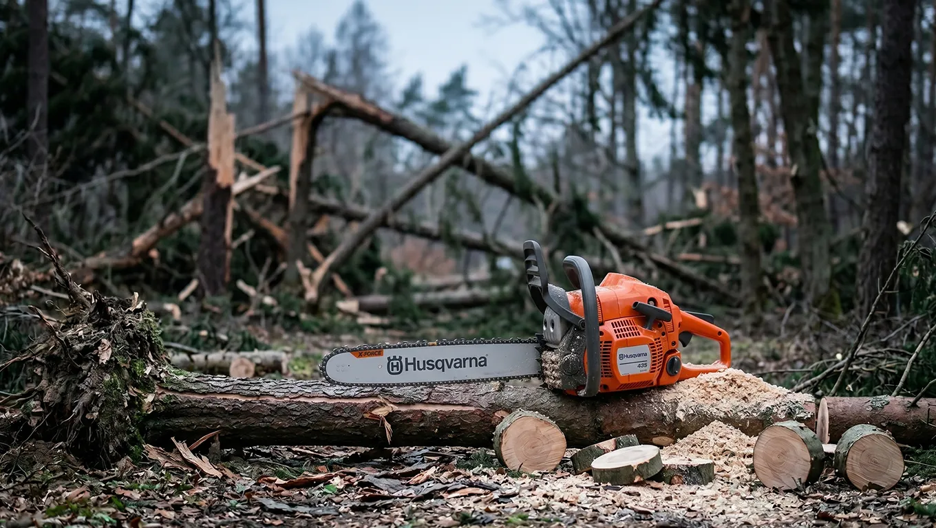 Бензинов верижен трион Husqvarna 455 Rancher за рязане на дърва