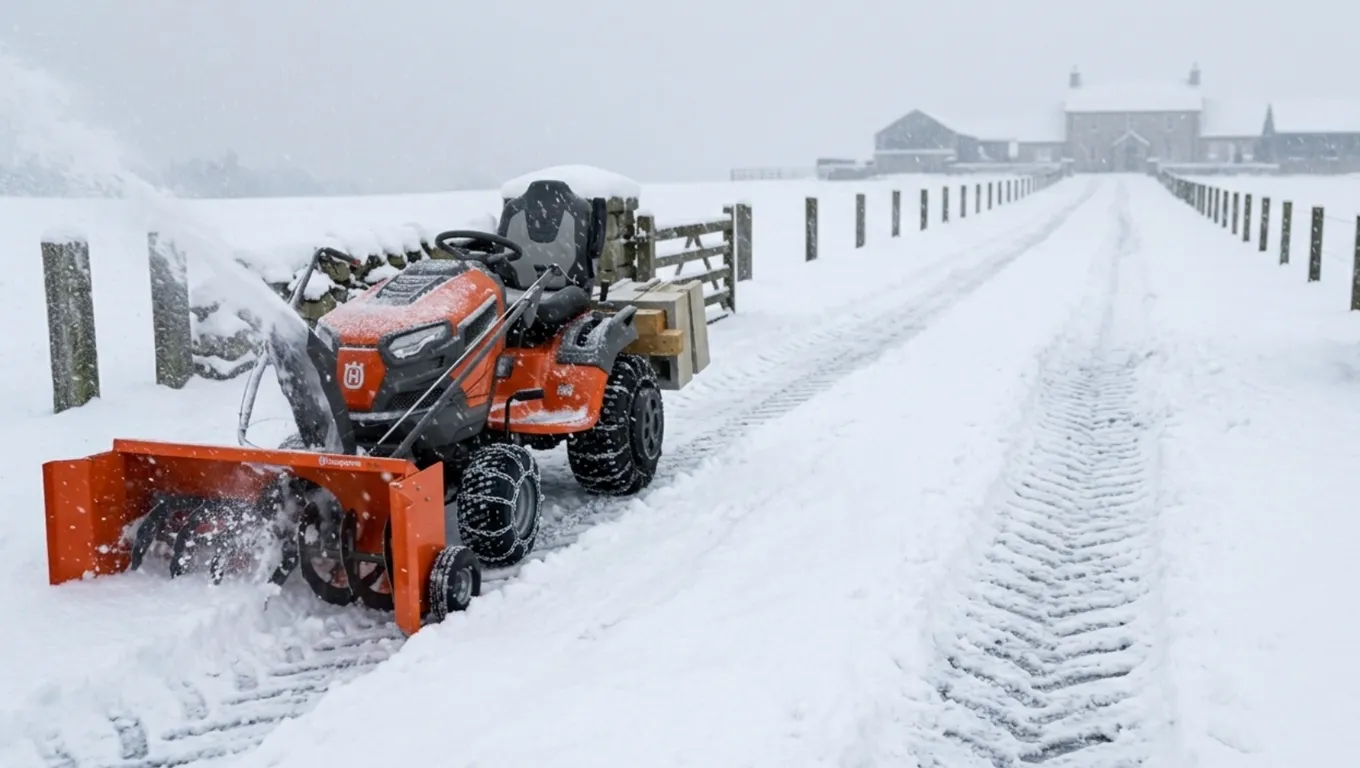 Husqvarna U-Connect прикачен инвентар за TS342 и TS354 – снегорин и сборник