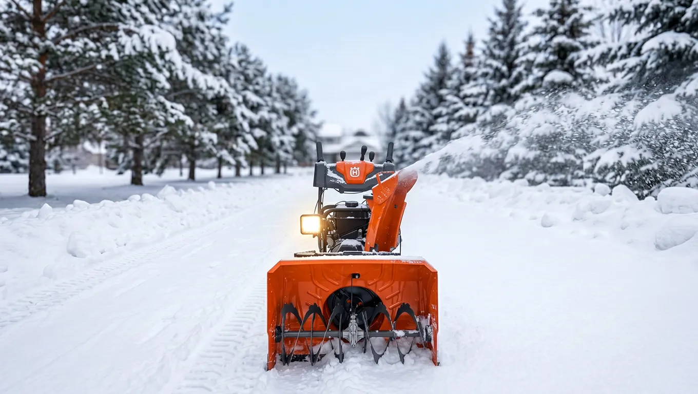 Husqvarna ST227P снегорина Two-Stage Ribbon Auger и Impeller система