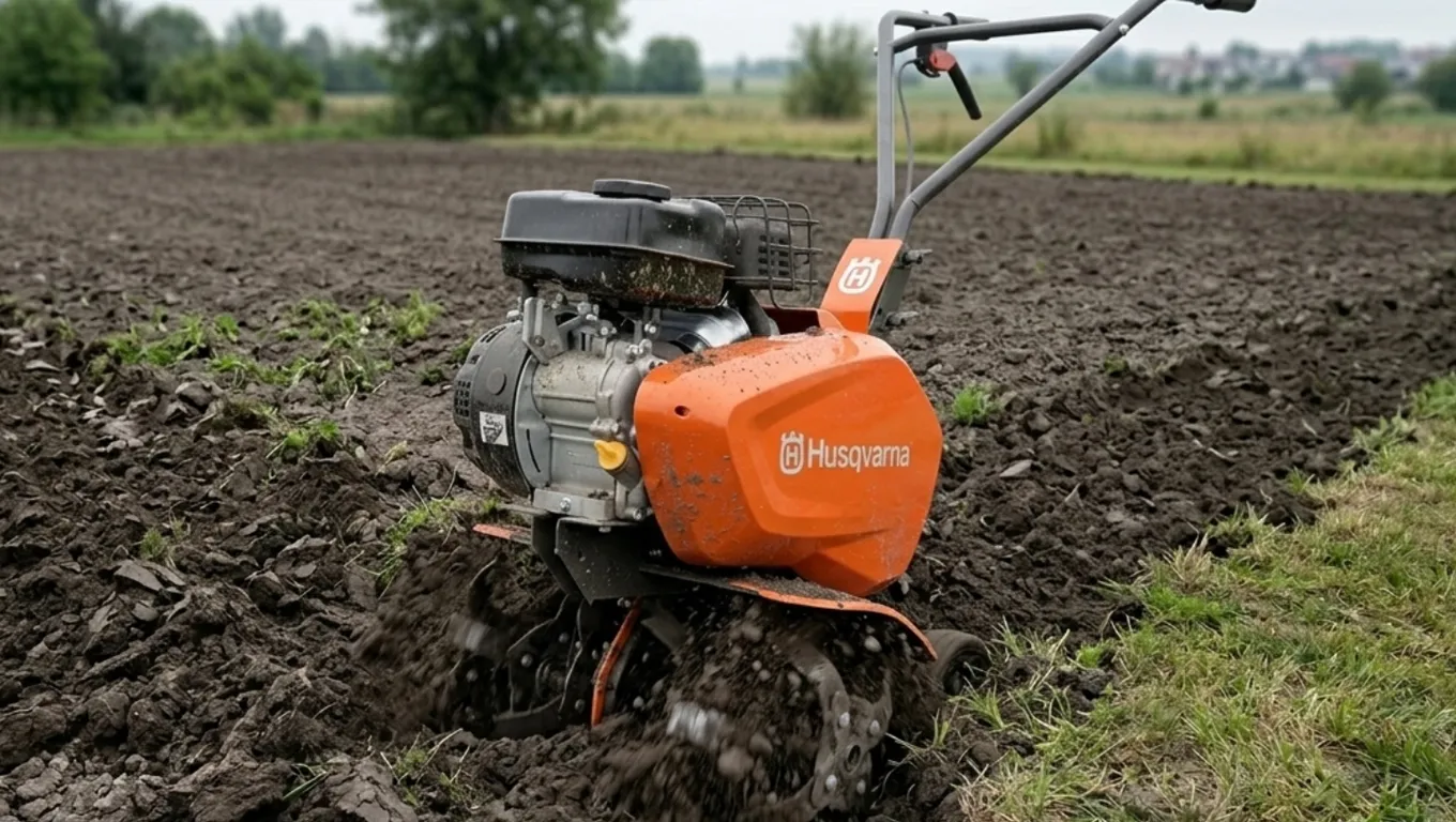 Husqvarna TR348 задна мотофреза counter-rotating тини и задвижващи колела