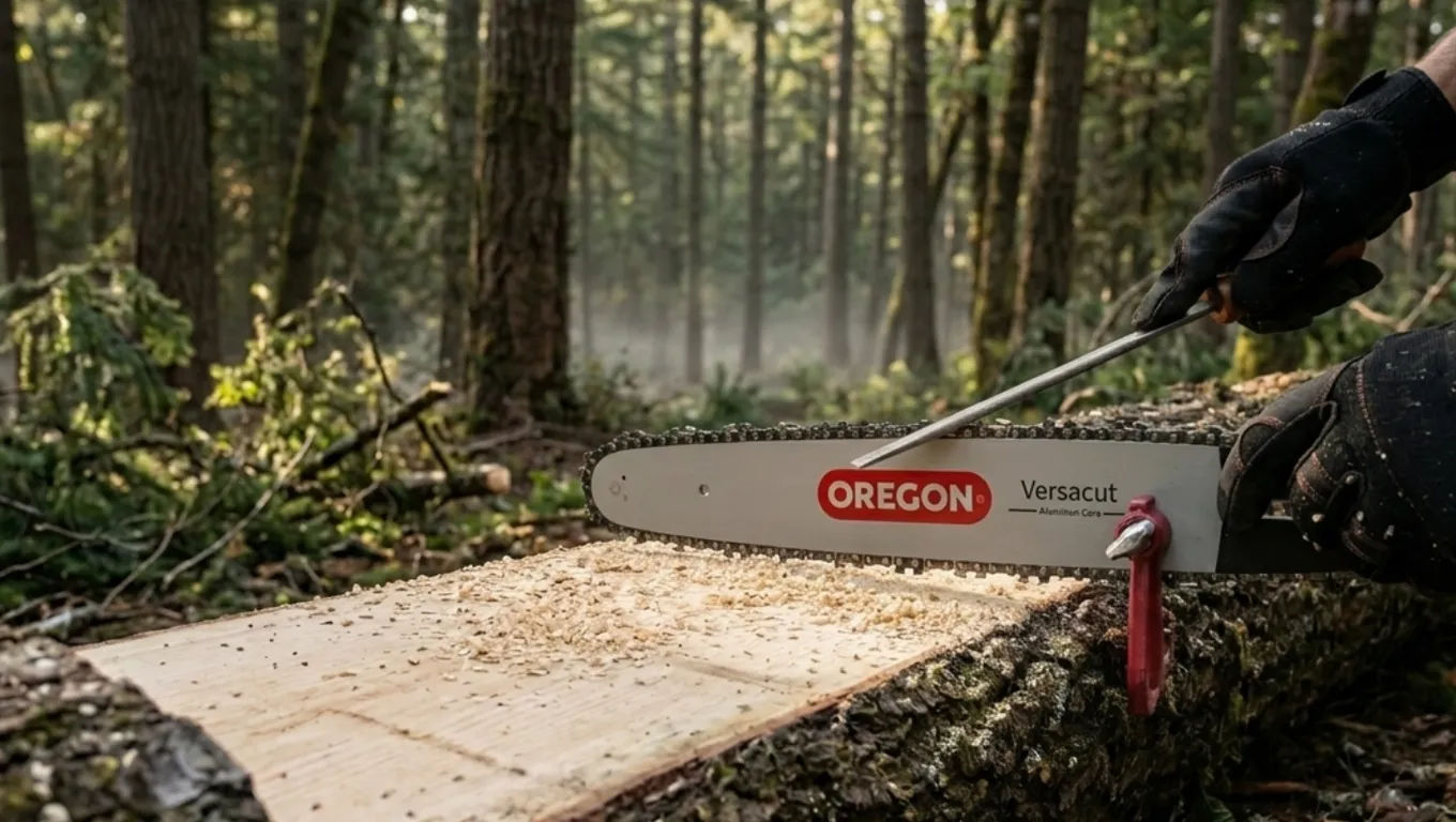 Използване на шаблон за ограничители Oregon върху верига